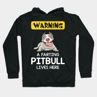 Warning A Farting Pitbull Lives Here Hoodie